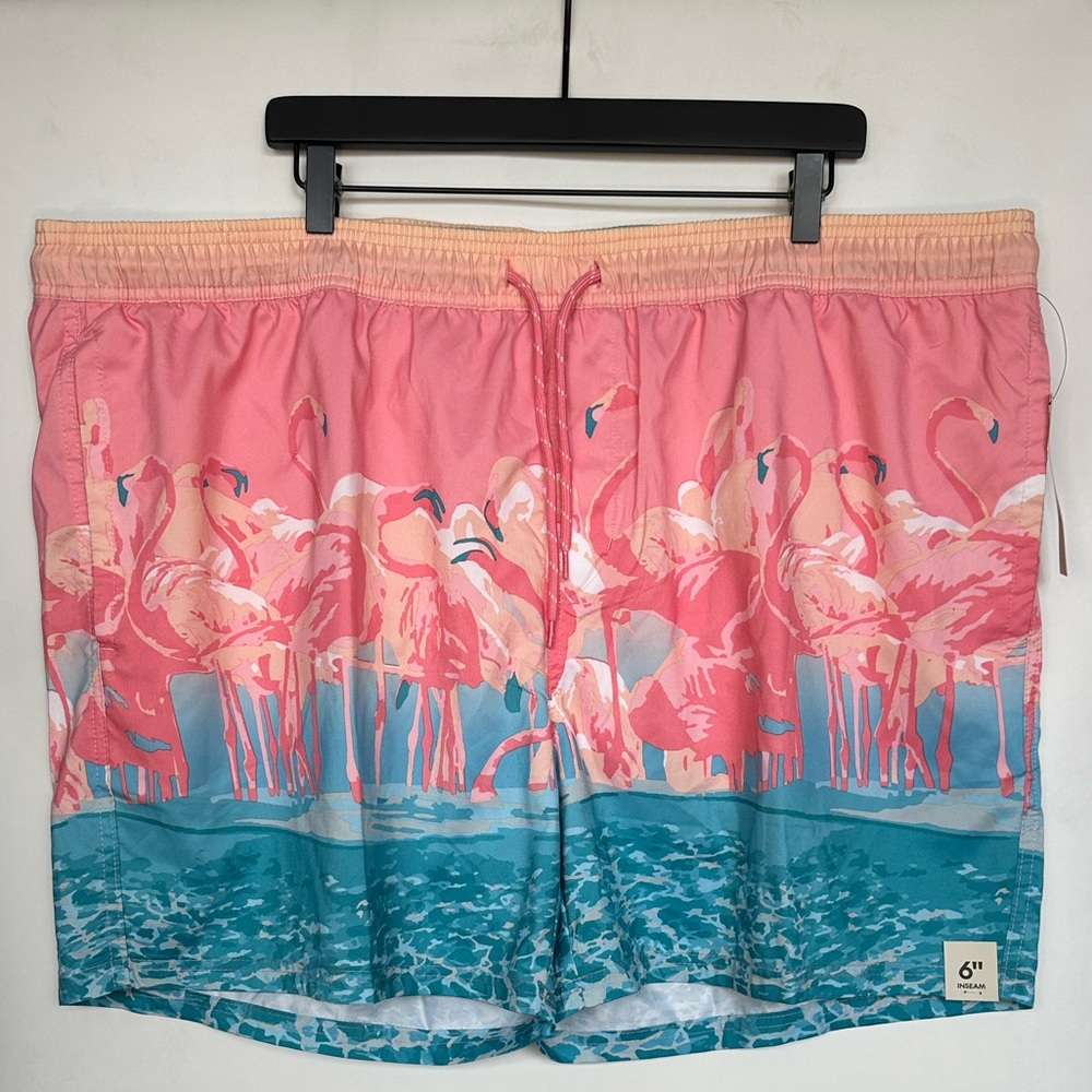 No Boundaries Pink Flamingo Swim Shorts